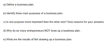 what are the 3 main purposes of a business plan