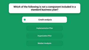 Which Of The Following Is Not A Component Included In A Standard Business Plan?