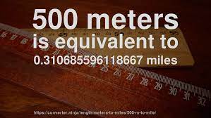 500 Meters To Miles