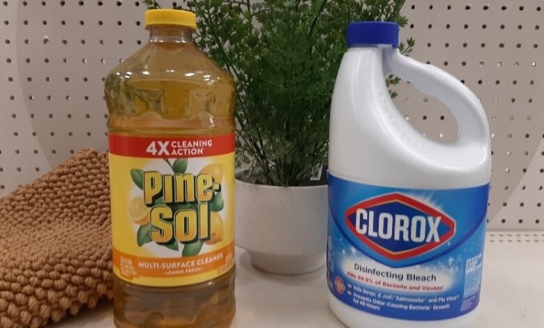 can you mix pine sol and bleach