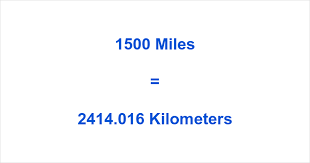 1500 km to miles