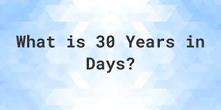 how many days in 30 years